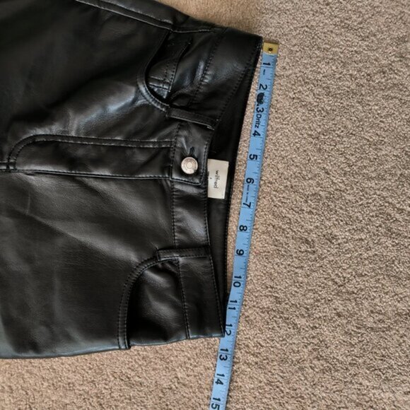 Aritzia Wilfred Biker Cyberpunk Minimalist Satin Vegan Leather Melina Pants 0 - Picture 6 of 9